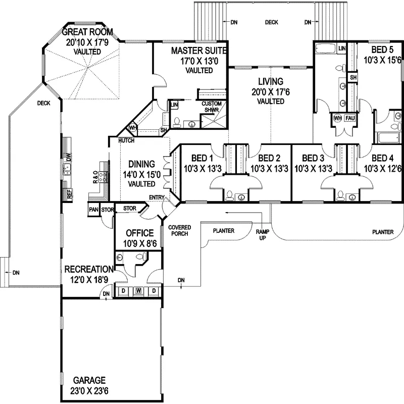 Luxury House Plan First Floor - Colonial Heights Luxury Home 085D-0865 - Search House Plans and More