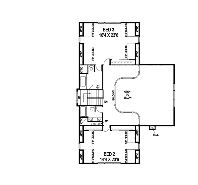 Craftsman House Plan Second Floor - Golden Oak Country Home 085D-0866 - Search House Plans and More