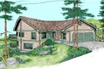 Contemporary House Plan Front of Home - Rudy Ridge Contemporary Home 085D-0868 - Shop House Plans and More