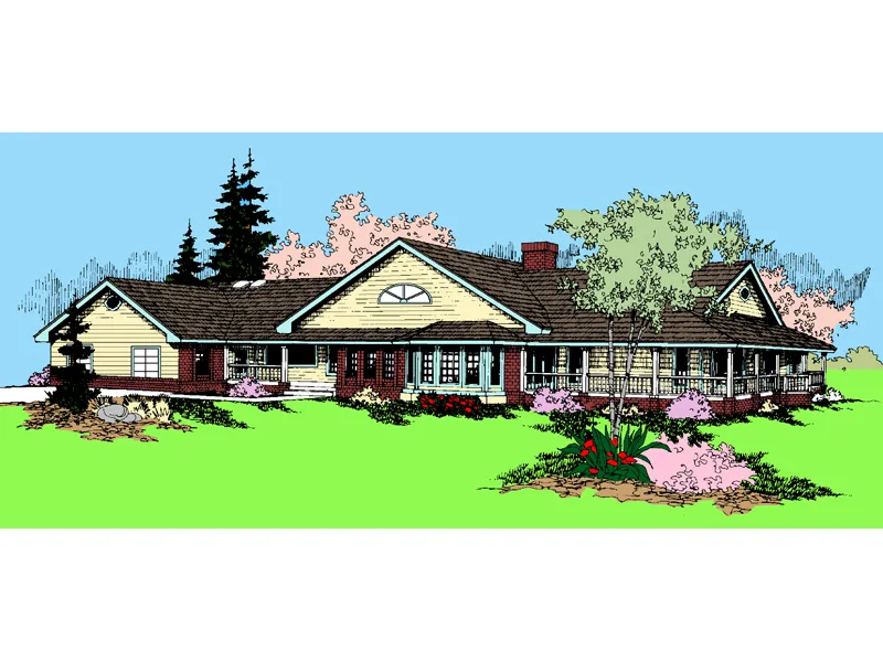Country House Plan Front of Home - Maple Woods Country Ranch Home 085D-0869 - Shop House Plans and More