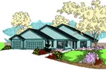 Ranch House Plan Front of Home - Grasmere Country Home 085D-0870 - Search House Plans and More