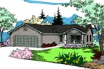 Country House Plan Front of Home - Holly Hills Ranch Home 085D-0871 - Search House Plans and More