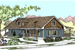 Country House Plan Front of Home - Noonan Narrow Lot Country Home 085D-0872 - Shop House Plans and More