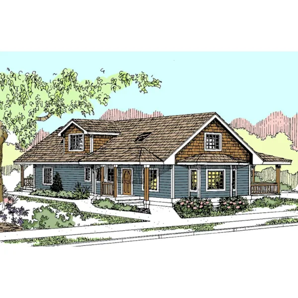 Traditional House Plan Front of Home - Noonan Narrow Lot Country Home 085D-0872 - Shop House Plans and More