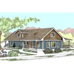 Traditional House Plan Front of Home - Noonan Narrow Lot Country Home 085D-0872 - Shop House Plans and More