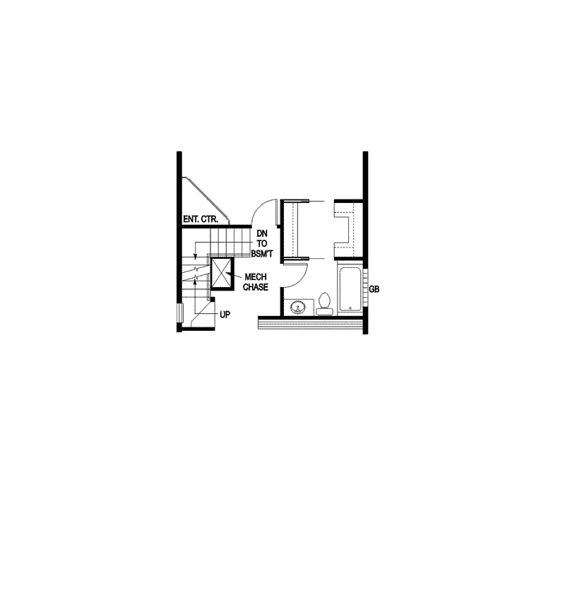 Country House Plan Optional Stairs - Noonan Narrow Lot Country Home 085D-0872 - Shop House Plans and More