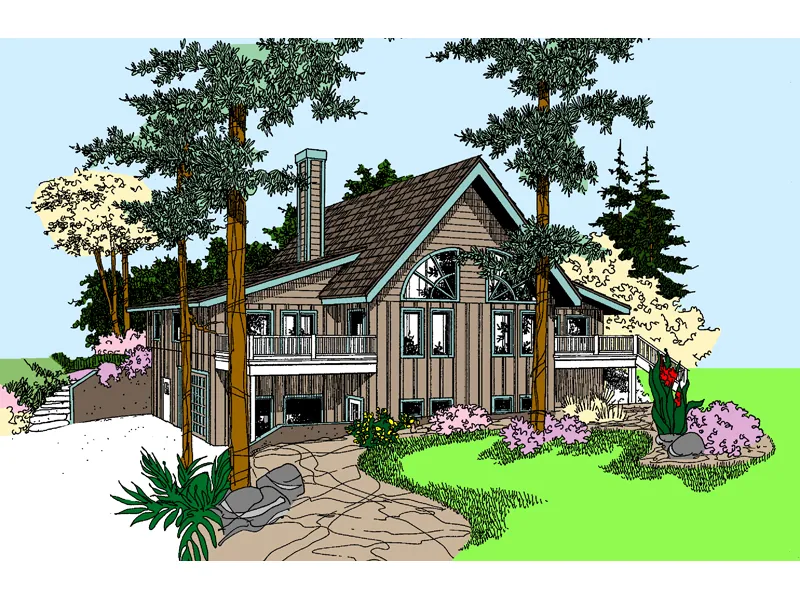 Lake House Plan Front of Home - Shawna Rustic Home 085D-0873 - Shop House Plans and More