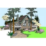 Waterfront House Plan Front of Home - Shawna Rustic Home 085D-0873 - Shop House Plans and More