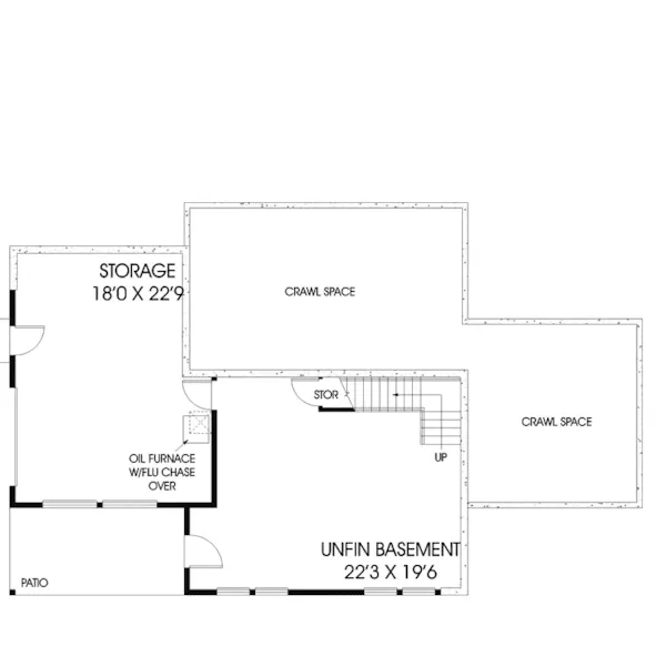 Waterfront House Plan Lower Level Floor - Shawna Rustic Home 085D-0873 - Shop House Plans and More