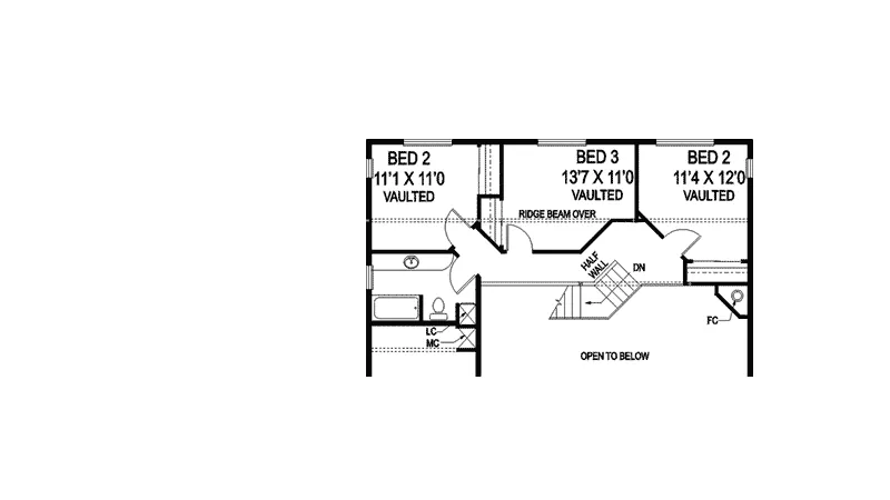 Country House Plan Second Floor - Cardell Country Home 085D-0874 - Search House Plans and More