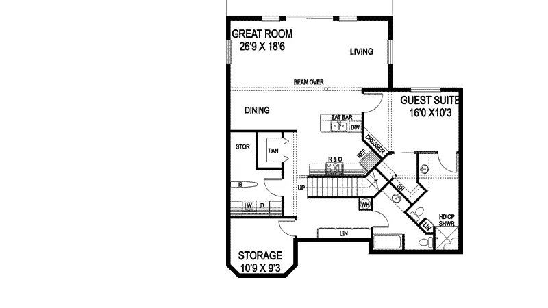 Country House Plan Lower Level Floor - Cardell Country Home 085D-0874 - Search House Plans and More