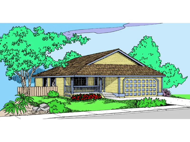 Traditional House Plan Front of Home - Buckingham Green Country Home 085D-0876 - Search House Plans and More