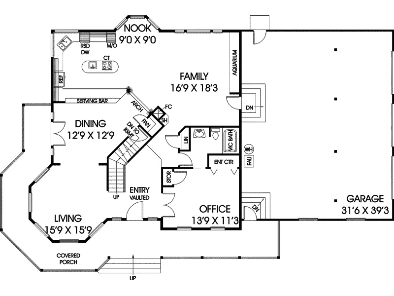 Country House Plan First Floor - Coloma Country Style Home 085D-0877 - Search House Plans and More