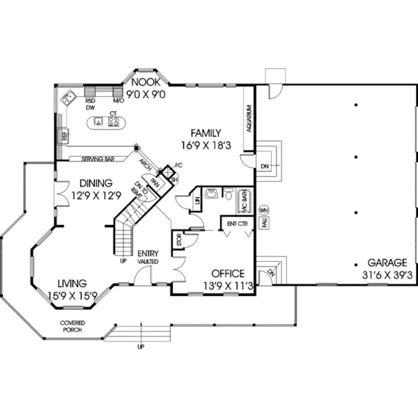 Victorian House Plan First Floor - Coloma Country Style Home 085D-0877 - Search House Plans and More