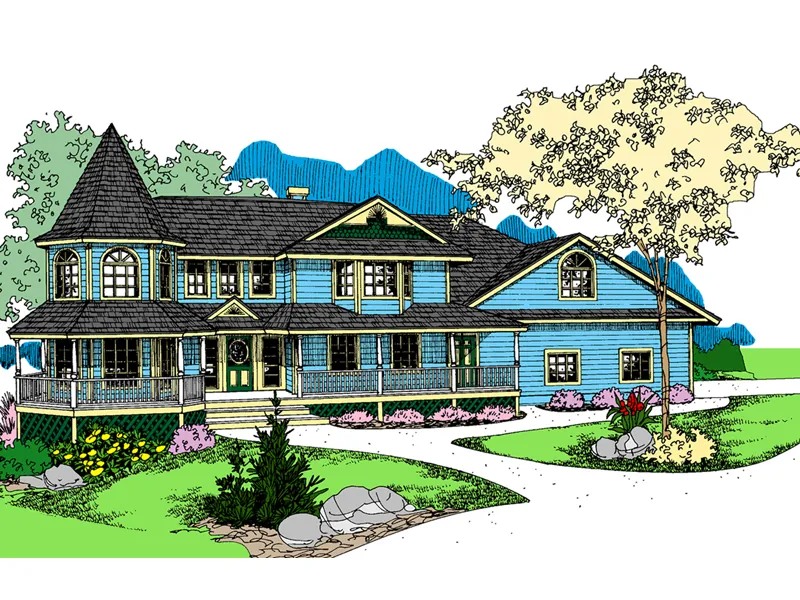 Country House Plan Front of Home - Coloma Country Style Home 085D-0877 - Search House Plans and More