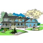 Victorian House Plan Front of Home - Coloma Country Style Home 085D-0877 - Search House Plans and More