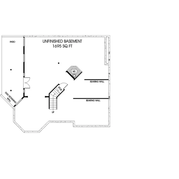 Victorian House Plan Lower Level Floor - Coloma Country Style Home 085D-0877 - Search House Plans and More