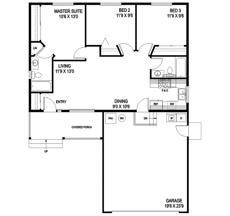 Country House Plan First Floor - Turkey Cove Traditional Home 085D-0878 - Shop House Plans and More