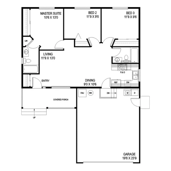 Vacation House Plan First Floor - Turkey Cove Traditional Home 085D-0878 - Shop House Plans and More