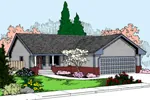 Country House Plan Front of Home - Turkey Cove Traditional Home 085D-0878 - Shop House Plans and More