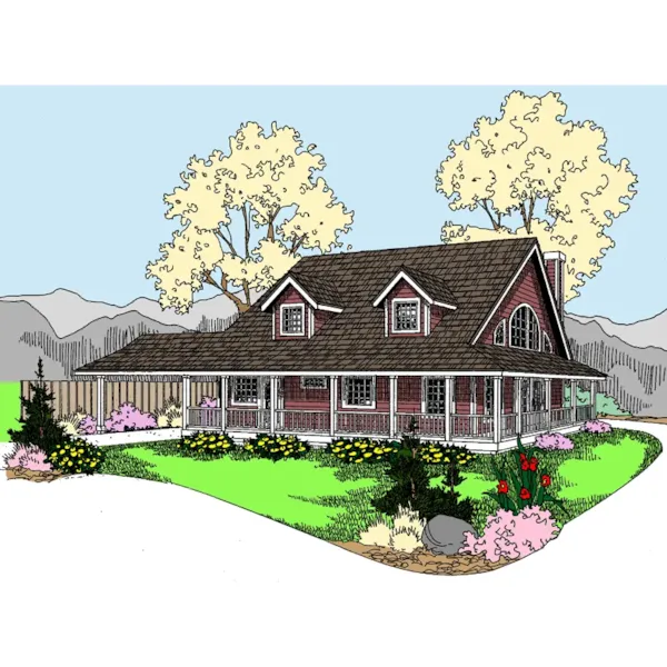 Peaceful Country Design With Wrap-Around Porch