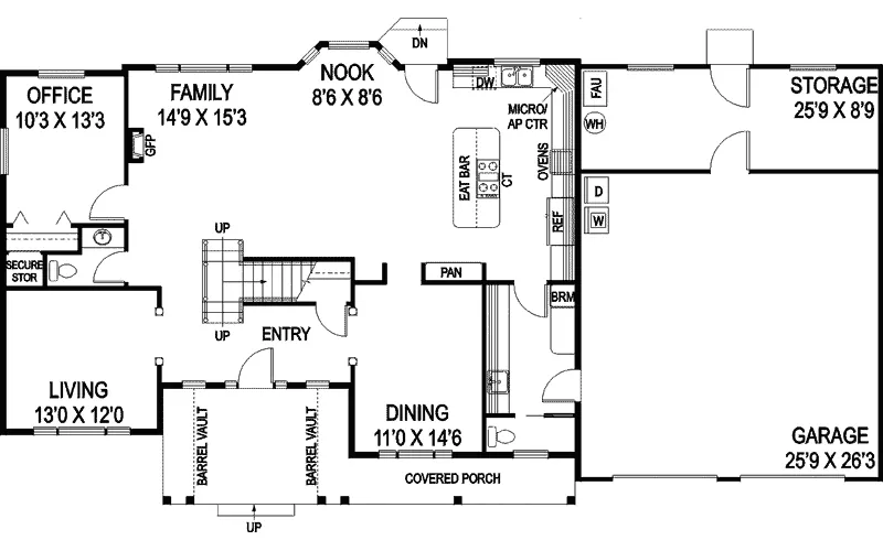 Traditional House Plan First Floor - Nelliesburg Country Home 085D-0887 - Shop House Plans and More