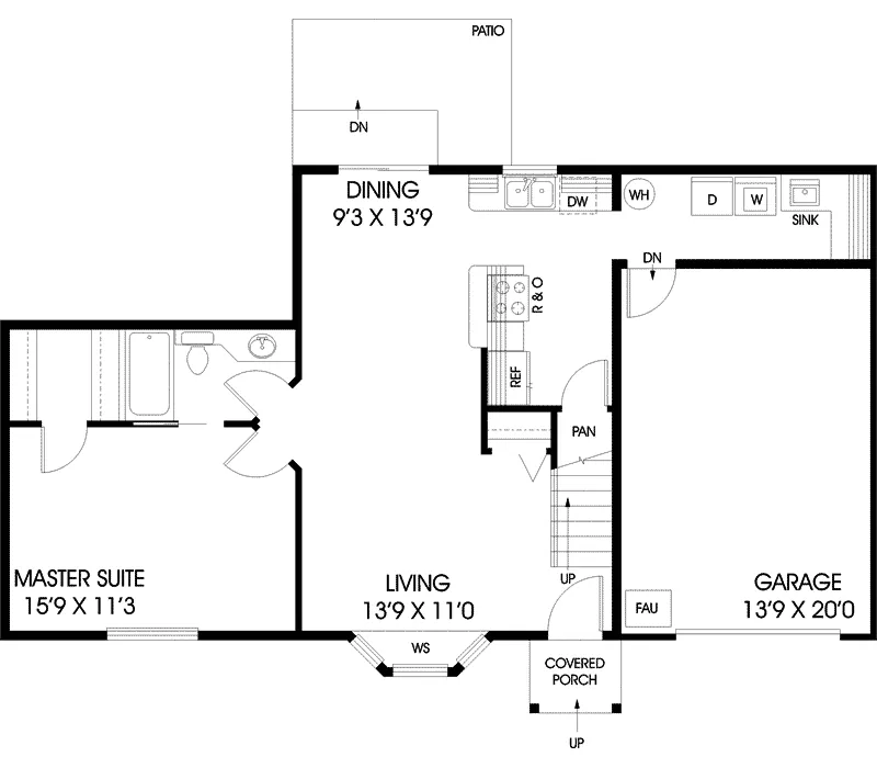 Country House Plan First Floor - Boothbay Farm Country Home 085D-0905 - Search House Plans and More