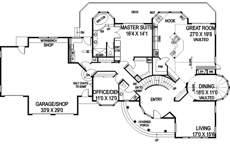 Victorian House Plan First Floor - Gourdon Luxury Home 085D-0908 - Search House Plans and More