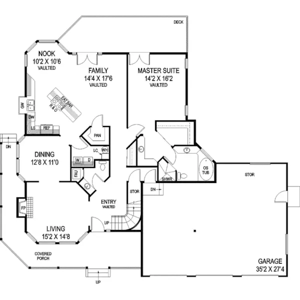 Country House Plan First Floor - Newgate Country Farmhouse 085D-0912 - Shop House Plans and More