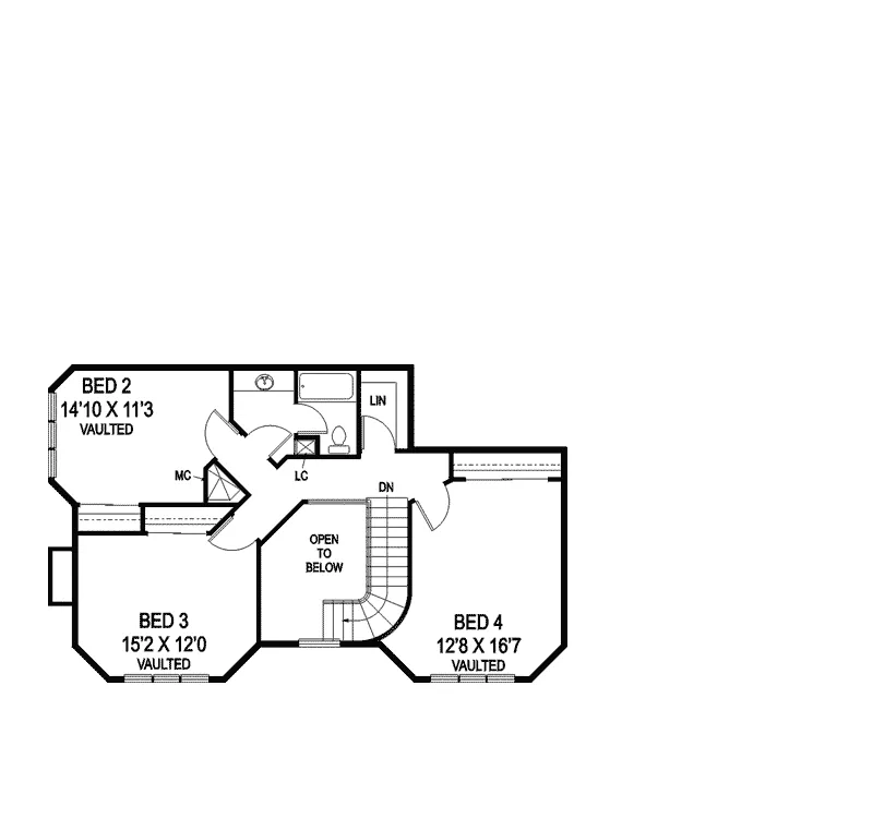 Country House Plan Second Floor - Newgate Country Farmhouse 085D-0912 - Shop House Plans and More