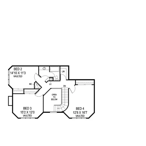 Country House Plan Second Floor - Newgate Country Farmhouse 085D-0912 - Shop House Plans and More