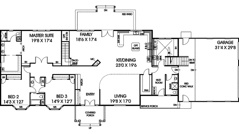 European House Plan First Floor - Handley Luxury Country Home 085D-0915 - Search House Plans and More