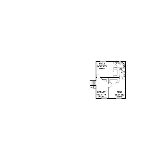 Traditional House Plan Second Floor - Botany Bay Luxury Craftsman Home 085D-0921 - Search House Plans and More