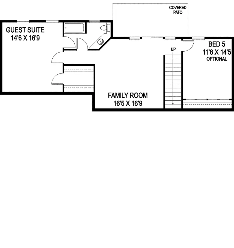 Luxury House Plan Lower Level Floor - Lambert Luxury Ranch Home 085D-0922 - Shop House Plans and More