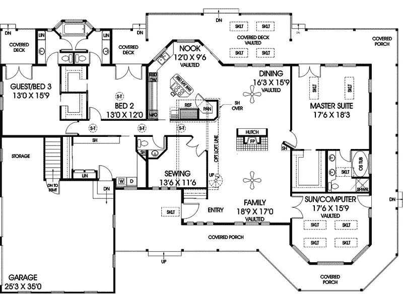 Country House Plan First Floor - Forsyth Luxury Country Home 085D-0928 - Search House Plans and More