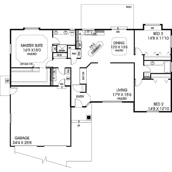 Country House Plan First Floor - Kingsland Mill Traditional Home 085D-0930 - Search House Plans and More