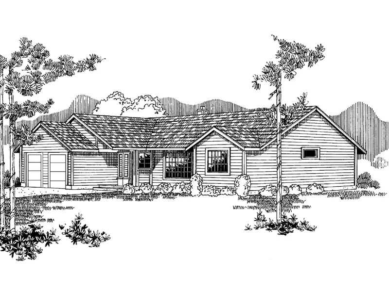 Country House Plan Front of Home - Kingsland Mill Traditional Home 085D-0930 - Search House Plans and More