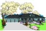 Luxury House Plan Front of Home - Gillespie Park Country Home 085D-0932 - Search House Plans and More