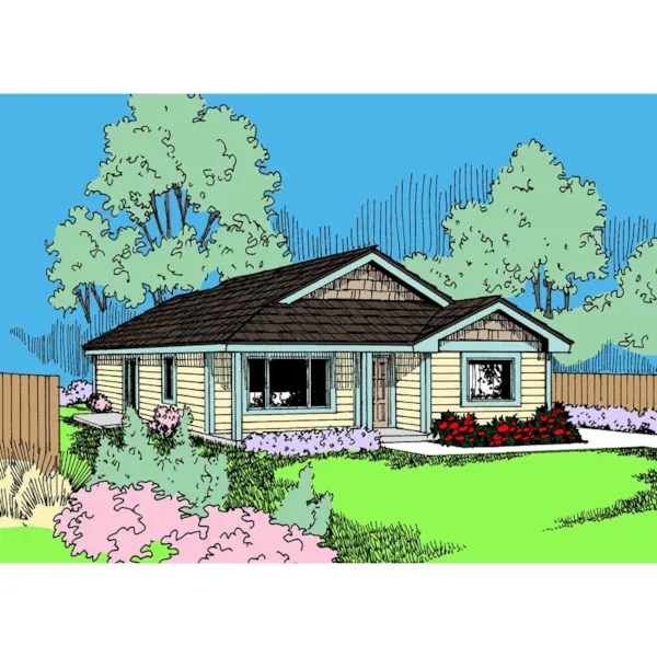 Contemporary House Plan Front of Home - Elnora Country Home 085D-0934 - Search House Plans and More