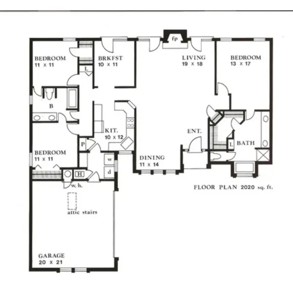 Florida House Plan First Floor - Hedgefield Ranch Home 086D-0010 - Search House Plans and More