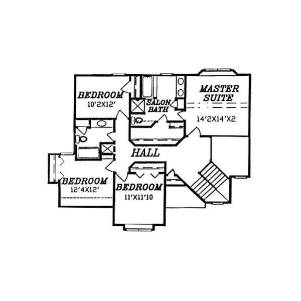 Traditional House Plan Second Floor - Mathias Traditional Home 086D-0015 - Shop House Plans and More