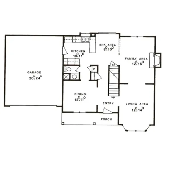 Modern House Plan First Floor - Arman Traditional Home 086D-0016 - Search House Plans and More