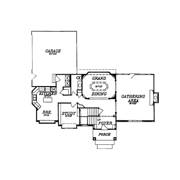 European House Plan First Floor - Geneva Park Traditional Home 086D-0021 - Search House Plans and More