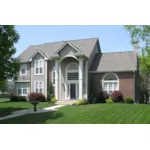 Two-Story Traditional Home Has Impressive Pillared Front Entry