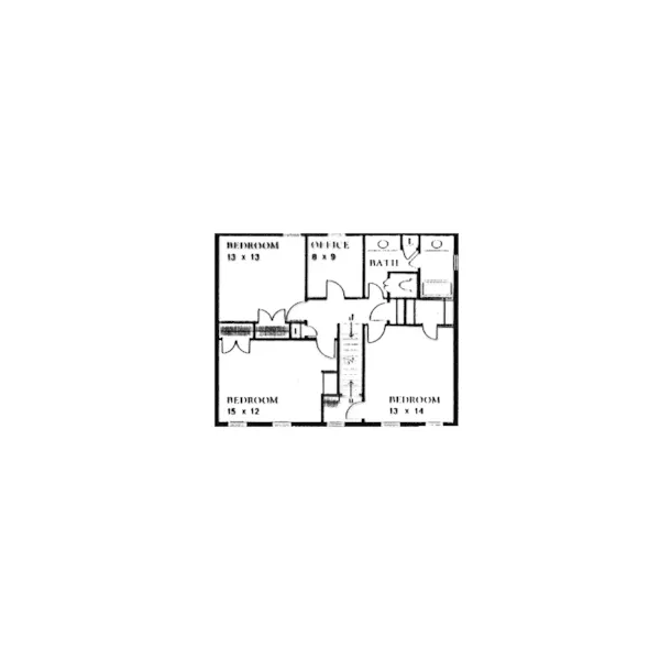 Luxury House Plan Second Floor - Sugar Creek Georgian Home 086D-0032 - Shop House Plans and More