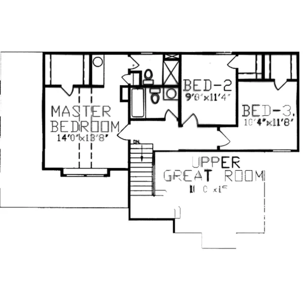 Bungalow House Plan Second Floor - Arwick Bungalow Home 086D-0037 - Search House Plans and More