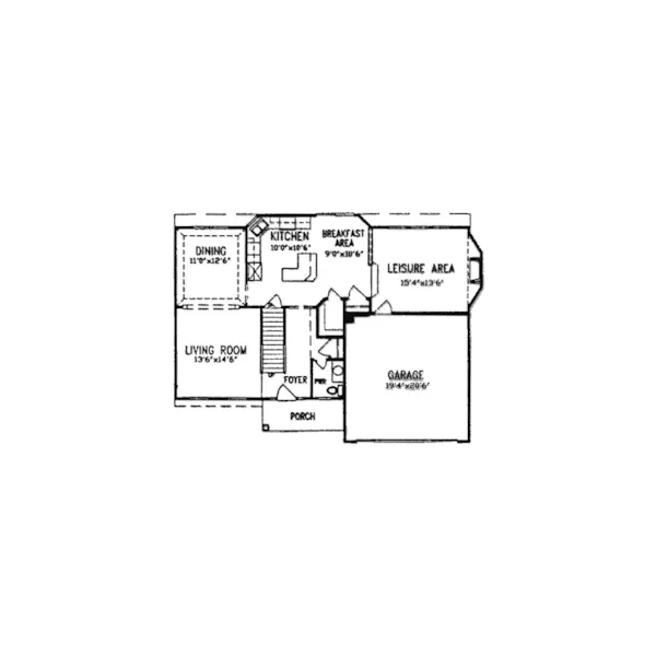 Country House Plan First Floor - Patrick Traditional Country Home 086D-0042 - Shop House Plans and More