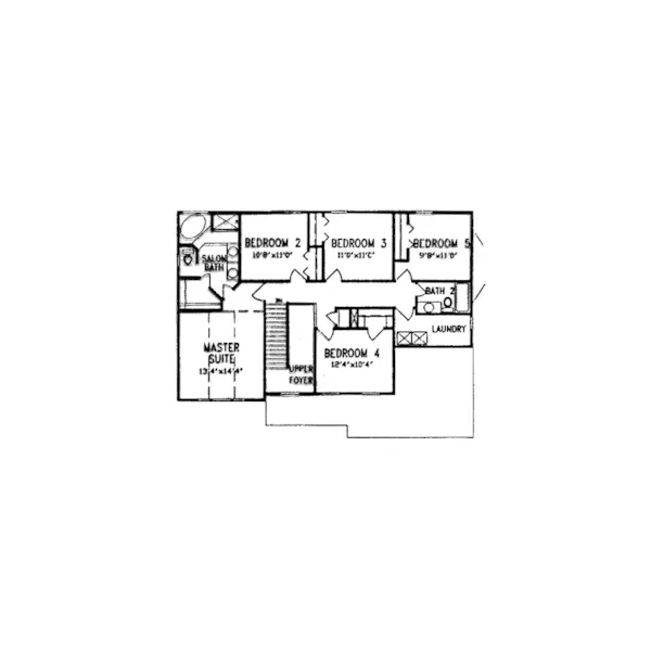 Country House Plan Second Floor - Patrick Traditional Country Home 086D-0042 - Shop House Plans and More