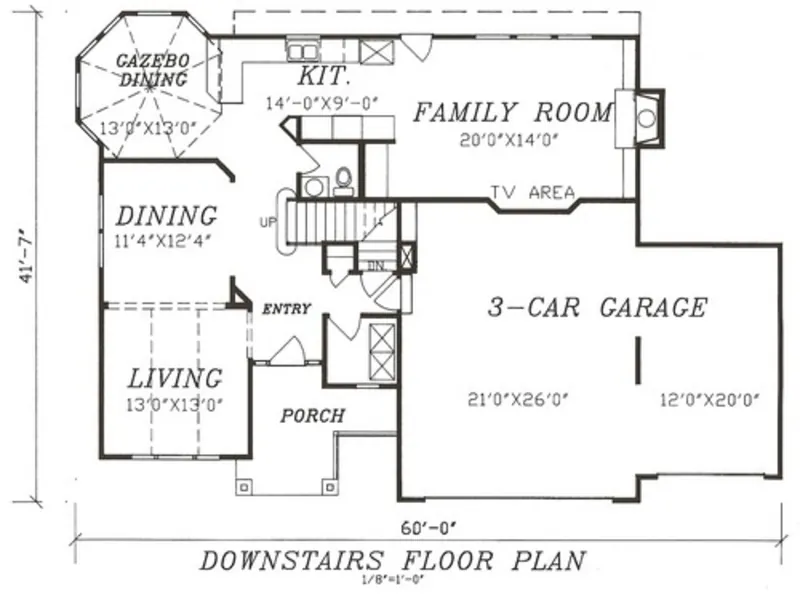 Arts & Crafts House Plan First Floor - Peachtree Rustic Home 086D-0043 - Shop House Plans and More