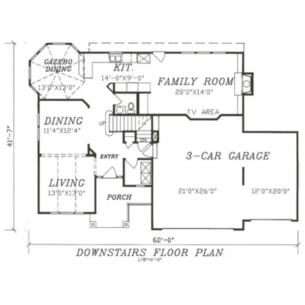 Arts & Crafts House Plan First Floor - Peachtree Rustic Home 086D-0043 - Shop House Plans and More